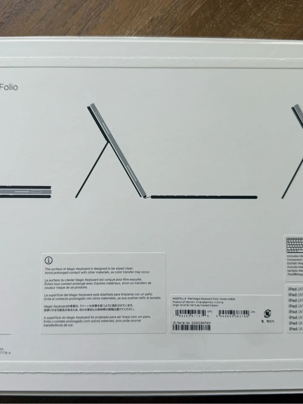 Apple Magic Keyboard Folio for iPad - White